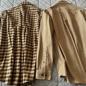 Men's LL Bean Thick Flannel Shirts M